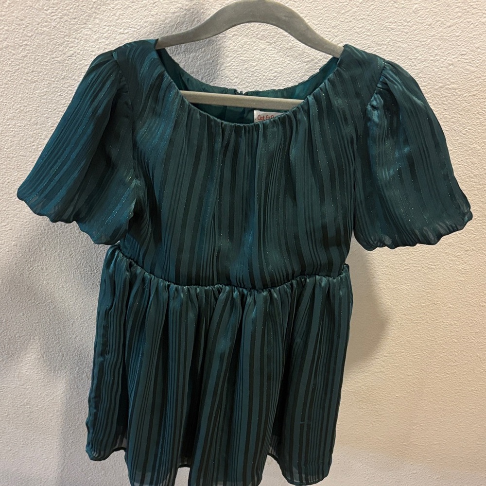 Cat & Jack Emerald Green Kids Formal Dress